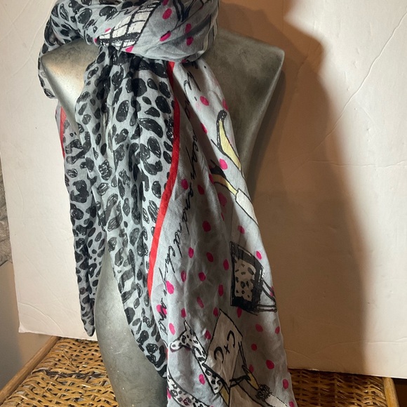 “MOSCHINO THEME” SCARF Shopping and Animal Print Large Size. - Picture 3 of 11